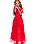 Disfraz de Princesa Roja Infantil – Misteriosa y Elegante