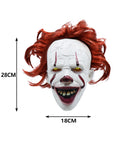 Máscara de Payaso Terrorífica con Cabello Sintético