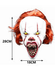 Máscara de Payaso Terrorífica con Cabello Sintético