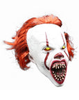 Máscara de Payaso Terrorífica con Cabello Sintético