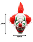Máscara de Payaso Macabro con Nariz Grande y Cabello Salvaje