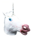 Máscara de Unicornio Blanco con Cuerno Realista