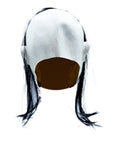 Máscara Terrorífica de Mujer Fantasma con Cabello Largo Negro