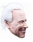 Máscara de Anciano Sonriente con Cabello Blanco Despeinado