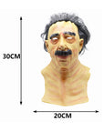 Máscara de Anciano con Cabello Realista y Bigote