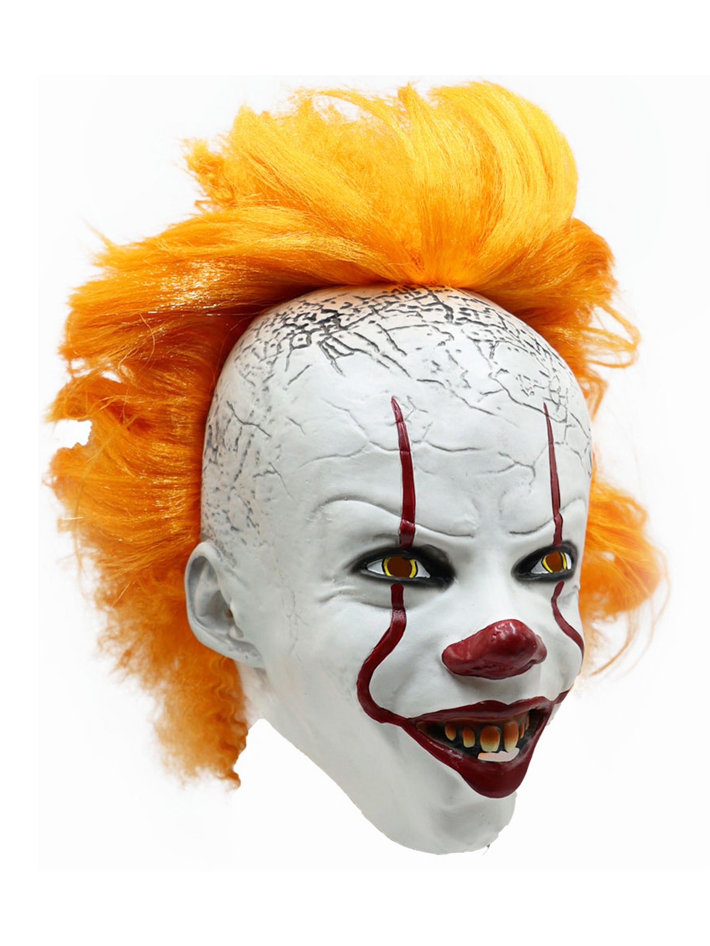 Máscara de Payaso Terrorífico con Pelo Naranja