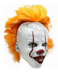Máscara de Payaso Terrorífico con Pelo Naranja