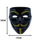 Máscara dorada estilo V de Vendetta