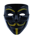 Máscara dorada estilo V de Vendetta
