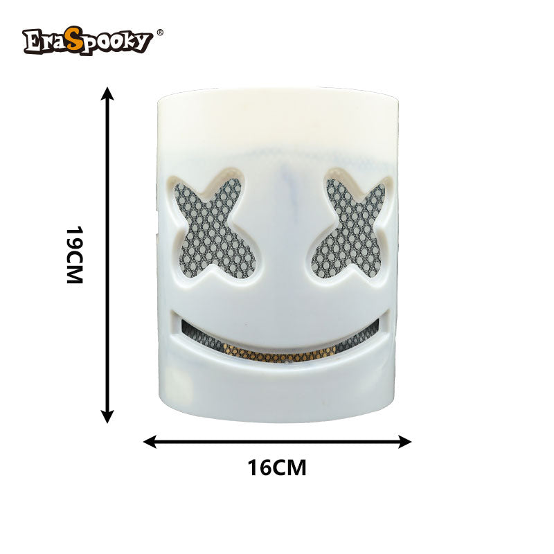 Máscara Blanca Ojos en X – Sonrisa techno para tu fiesta