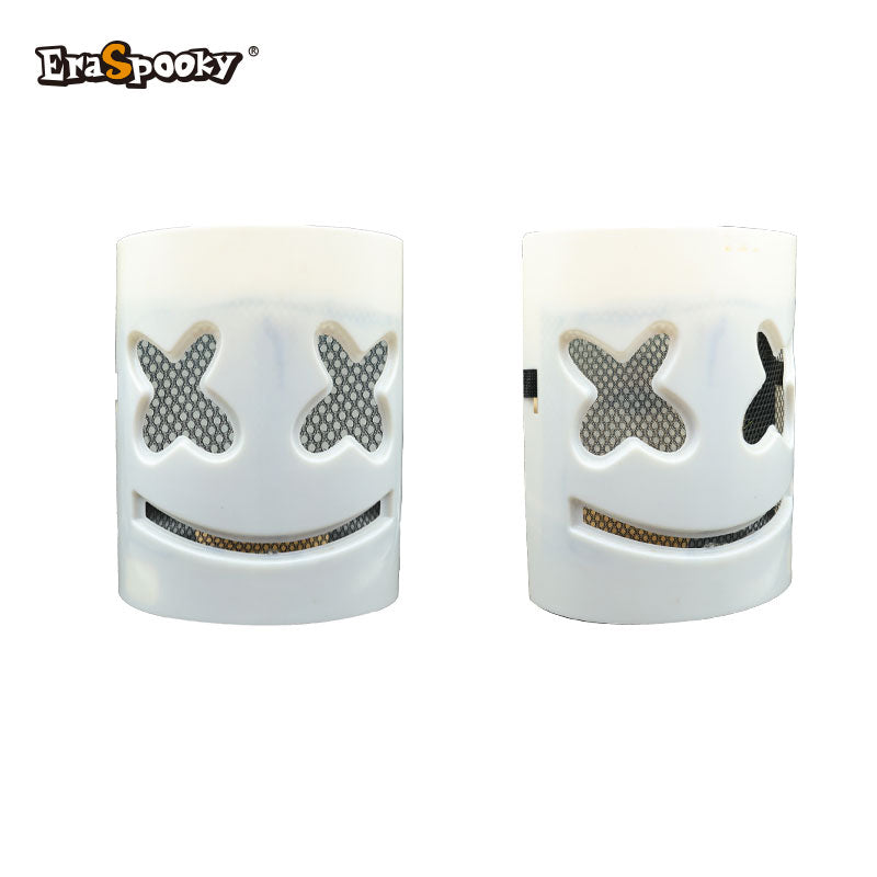 Máscara Blanca Ojos en X – Sonrisa techno para tu fiesta