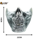 Máscara Mandíbula de Calavera Plateada – Ferozidad de ultratumba