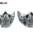Máscara Mandíbula de Calavera Plateada – Ferozidad de ultratumba