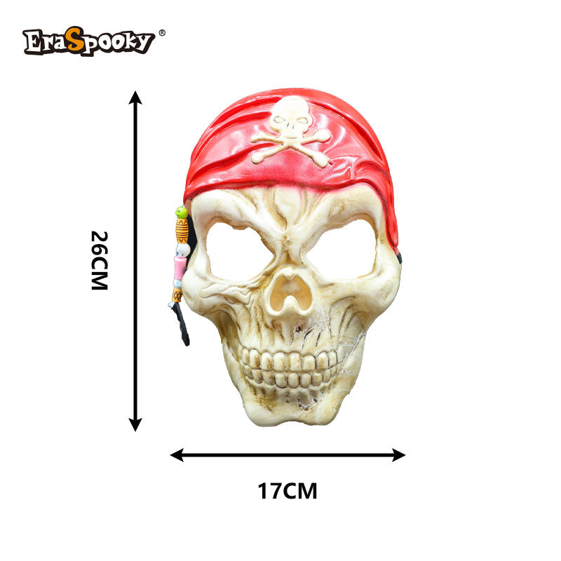Máscara Calavera Pirata con Pañuelo Rojo – Botín de terror a la vista