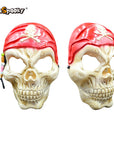Máscara Calavera Pirata con Pañuelo Rojo – Botín de terror a la vista