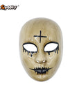 Máscara “Lágrimas Negras” con Efecto Madera – Misterio Urbano