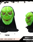 Máscara Calavera Verde Neón con Capucha – Impacto Total