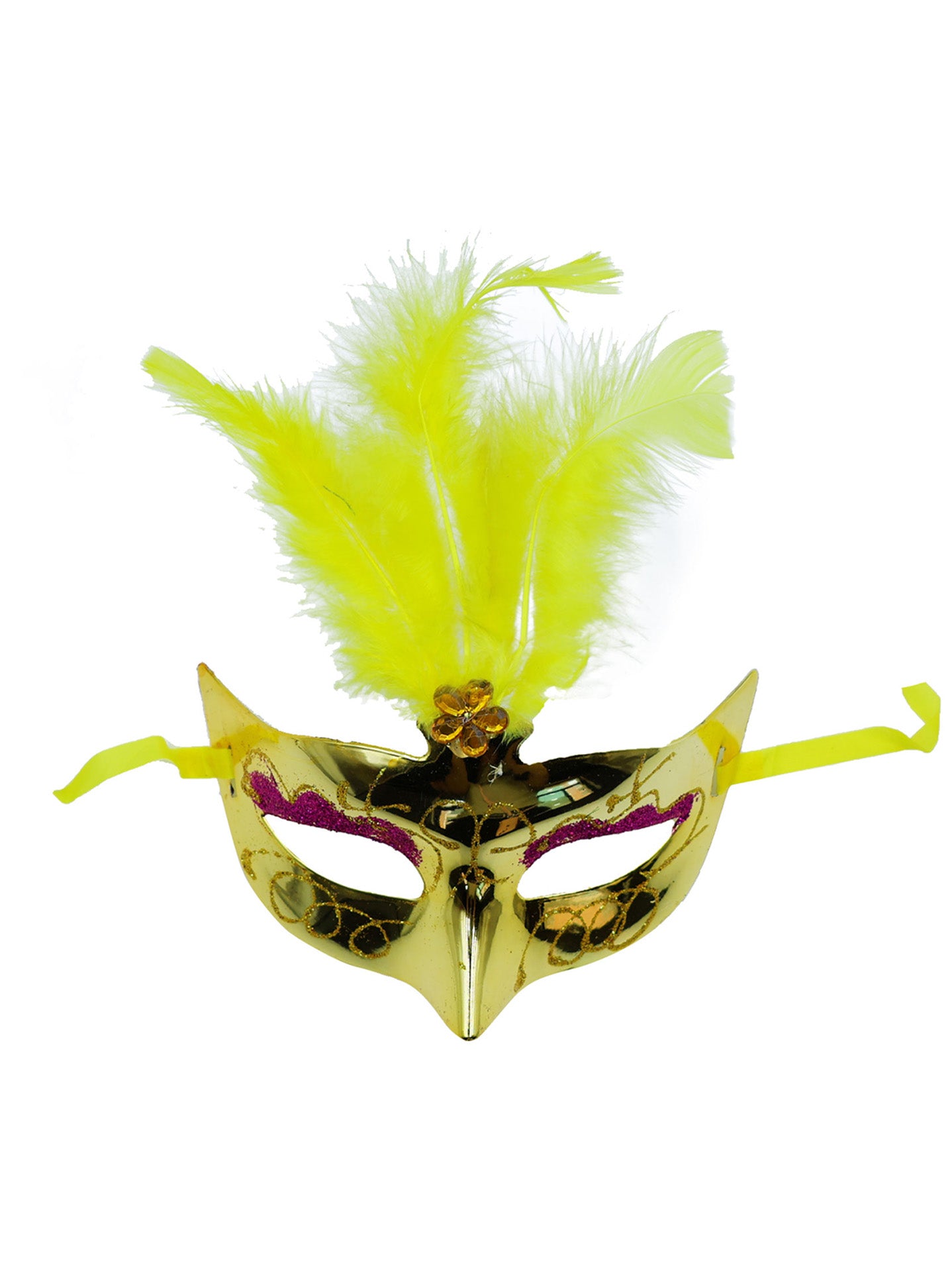 Máscara de carnaval con plumas