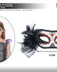 Antifaz Calavera con Flor Negra – Elegancia Tenebrosa