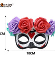 Máscara Calavera Floral – Media Cara