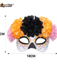 Máscara Calavera Floral – Media Cara