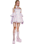 Disfraz de Carnaval PAYASO DIAMANTE COLOR PASTEL Para Mujer