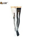 Medias altas con estampado esquelético – Halloween & Cosplay