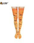 Medias altas con estampado esquelético – Halloween & Cosplay