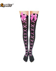 Medias altas con estampado esquelético – Halloween & Cosplay