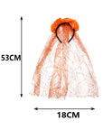 Diadema de Novia Fantasma – Velo con Encaje de Telaraña para Halloween