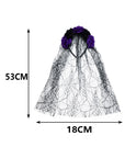 Diadema de Novia Fantasma – Velo con Encaje de Telaraña para Halloween