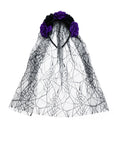 Diadema de Novia Fantasma – Velo con Encaje de Telaraña para Halloween