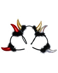 Diadema de Diablesa con Cuernos y Lentejuelas – Accesorio de Halloween