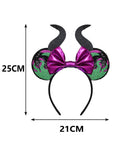 Diadema de Diablesa con Cuernos y Lentejuelas – Accesorio de Halloween