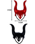 Diadema de cuernos negros para Halloween