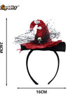Diadema con Mini Sombrero de Bruja – Toque Macabro y Coqueto