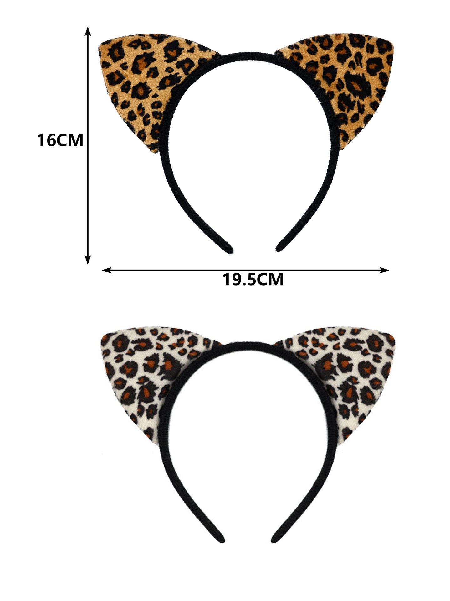 Diadema con Orejas de Gato Estilo Leopardo – Accesorio Divertido para Disfraz