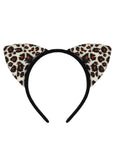 Diadema con Orejas de Gato Estilo Leopardo – Accesorio Divertido para Disfraz