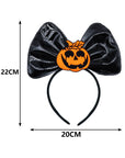 Diadema de Lazo con Calabazas – Accesorio Encantador para Halloween