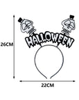 Diadema de Halloween con Calaveras y Texto – Estilo Divertido y Espeluznante