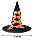 Sombrero de Bruja Negro con Lazo Rosa – Estilo Encantador para Halloween