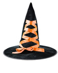 Sombrero de Bruja Negro con Lazo Rosa – Estilo Encantador para Halloween