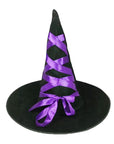 Sombrero de Bruja Negro con Lazo Rosa – Estilo Encantador para Halloween