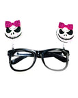 Gafas Divertidas de Calaveras con Moños – Accesorio de Halloween
