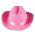 Sombrero de Vaquera Rosa con Lentejuelas y Plumas – Accesorio de Fiesta para Mujeres y Niñas