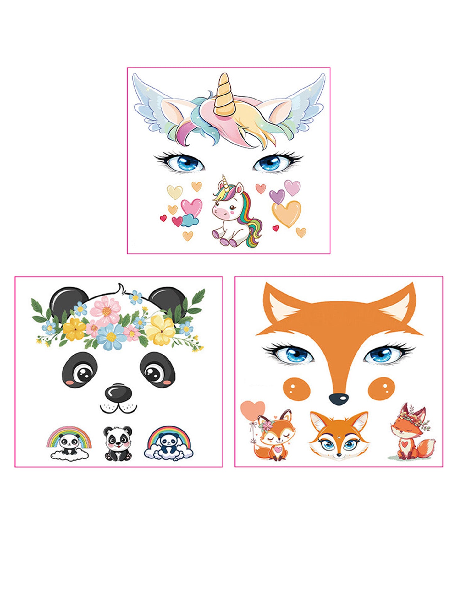 Tatuajes Temporales de Unicornio para Niños