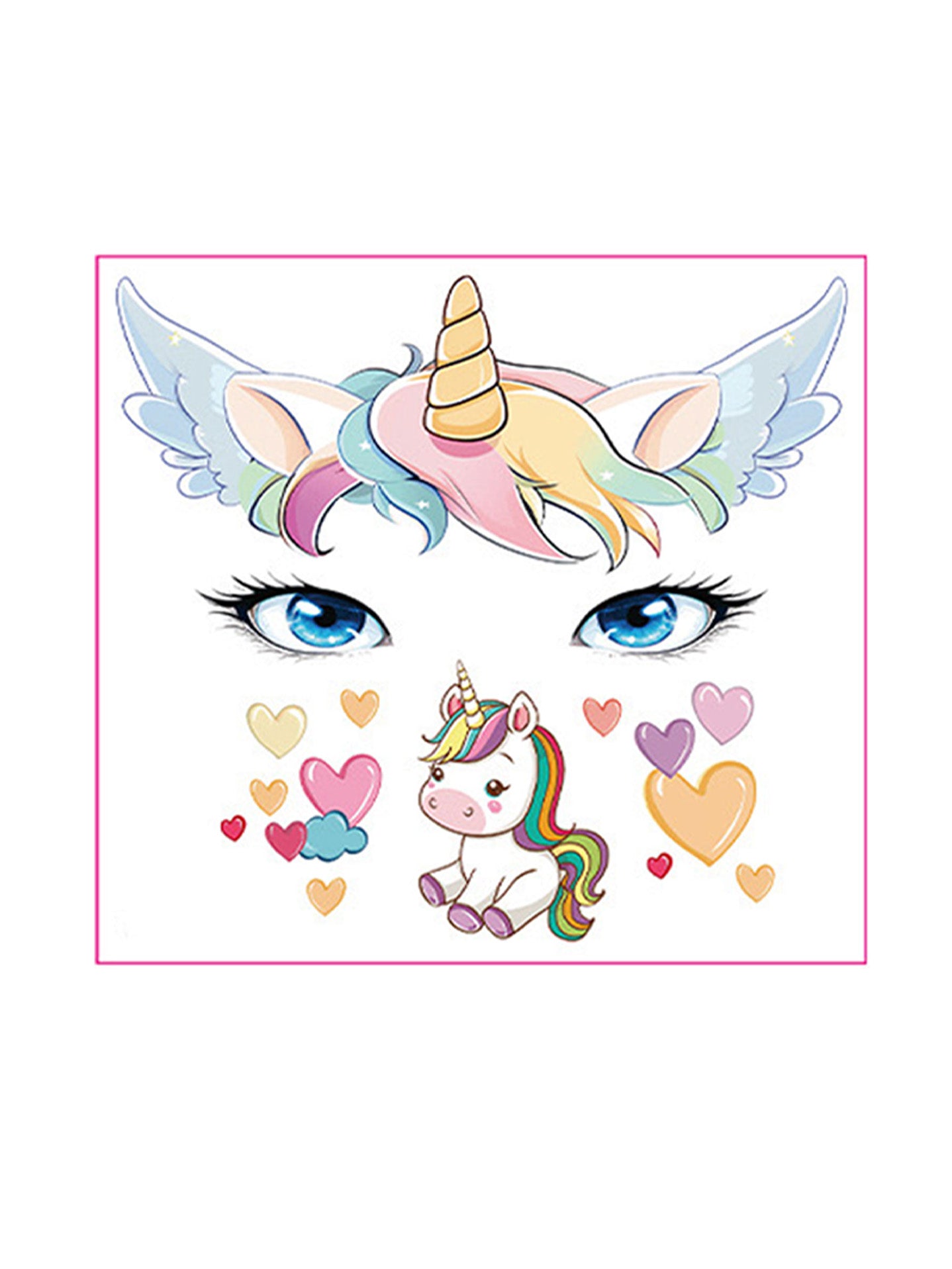 Tatuajes Temporales de Unicornio para Niños