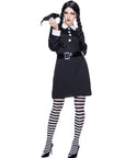 Disfraz de Chica Oscura Estilo Wednesday Addams
