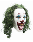 Máscara de Payaso Riente con Cabello Rizado Largo