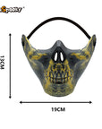 Máscara Mandíbula Calavera Dorada – Ferocidad que cubre tu sonrisa